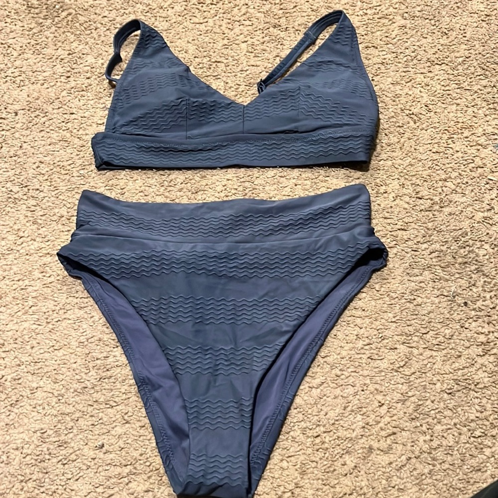 Aerie blue bathing suit set